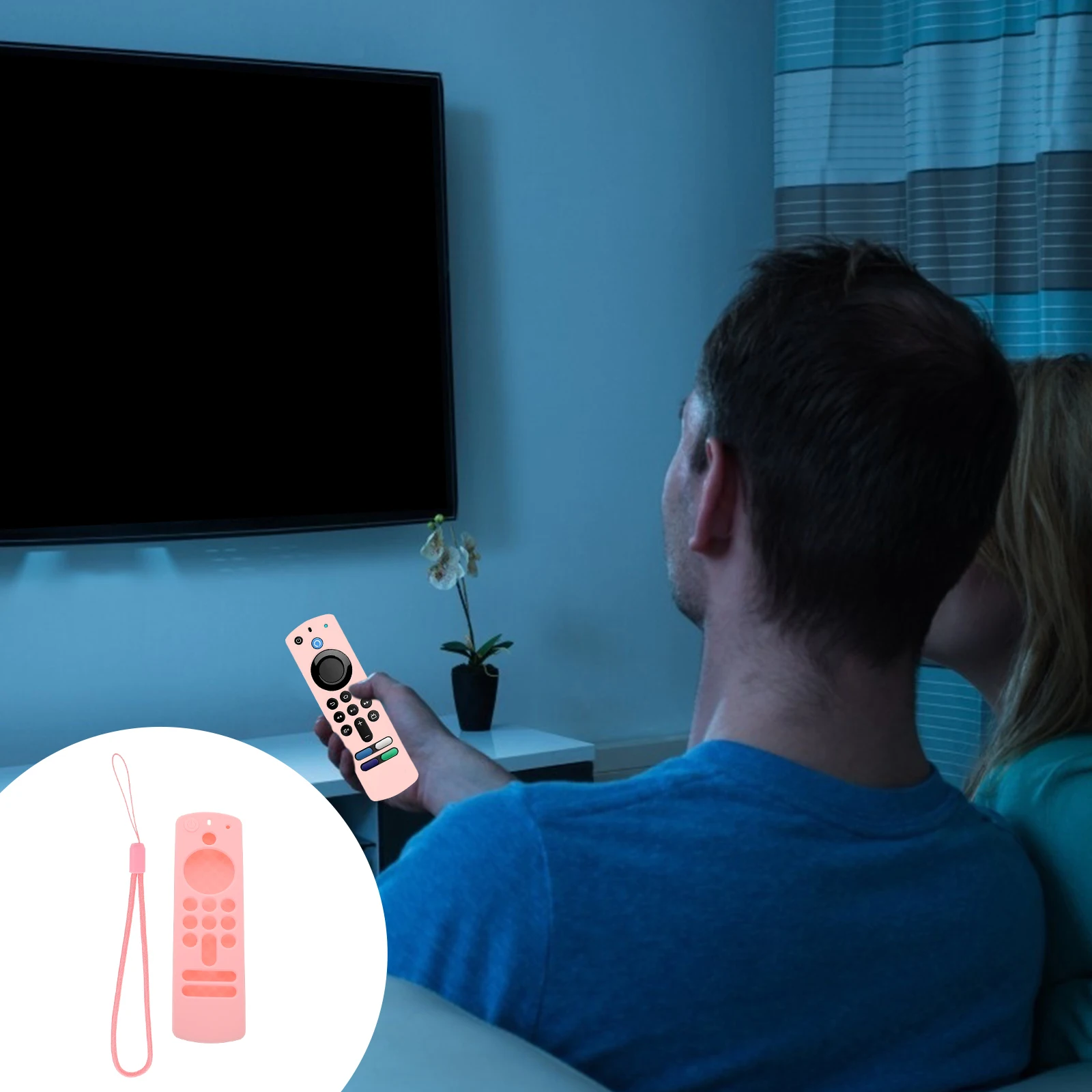 

Full Cover Voice Remote Protector Case for Voice Remote 3rd Gen Silicone Shockproof Silicone Controller Cover