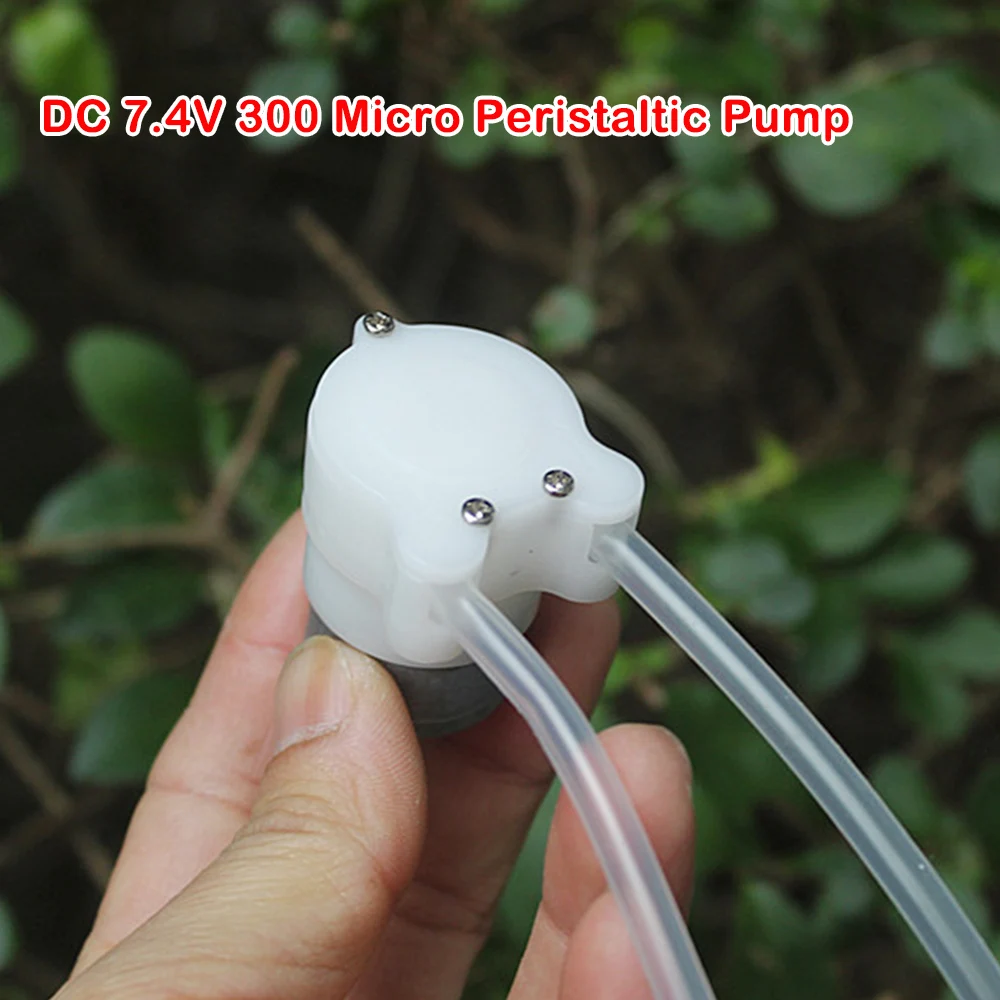DC 5-9V 7.4V 150mL/m Micro 300 motoreduktor perystaltyczna pompa dozująca zmień kierunek pompa ssąca do cieczy Mini pompa do pobierania próbek
