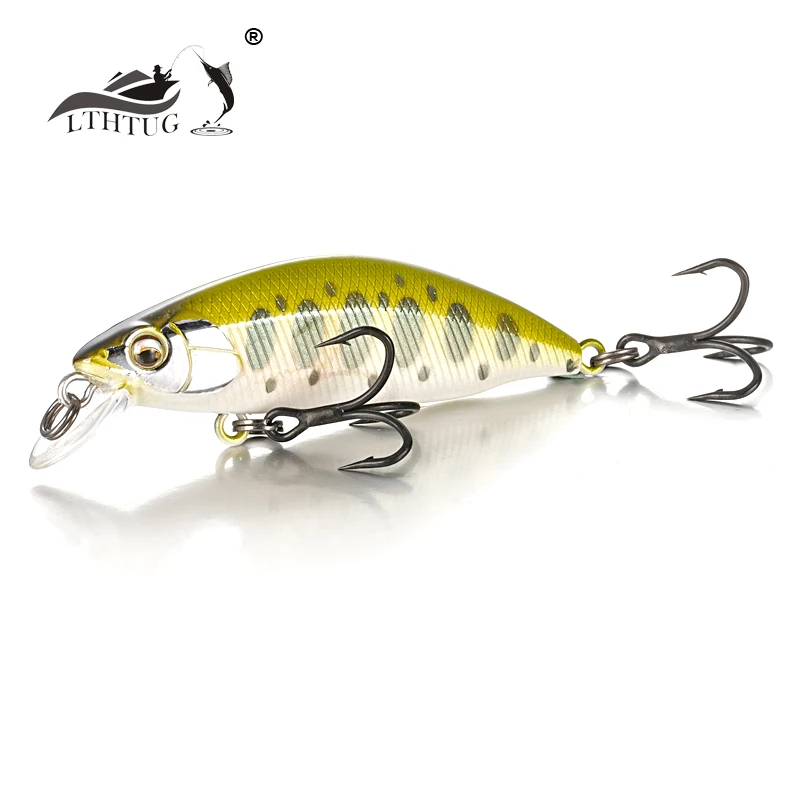 LTHTUG, новый японский дизайн, приманка для рыбной ловли в воде, 46 мм, 4,8 г, 52 мм, 5,5 г, Тонущая приманка в виде гольяна для окуня