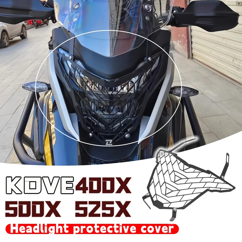 

For KOVE 500X 400X motorcycle CNC aluminum alloy headlight protection cover 500X grille lampshade protective cover accessories