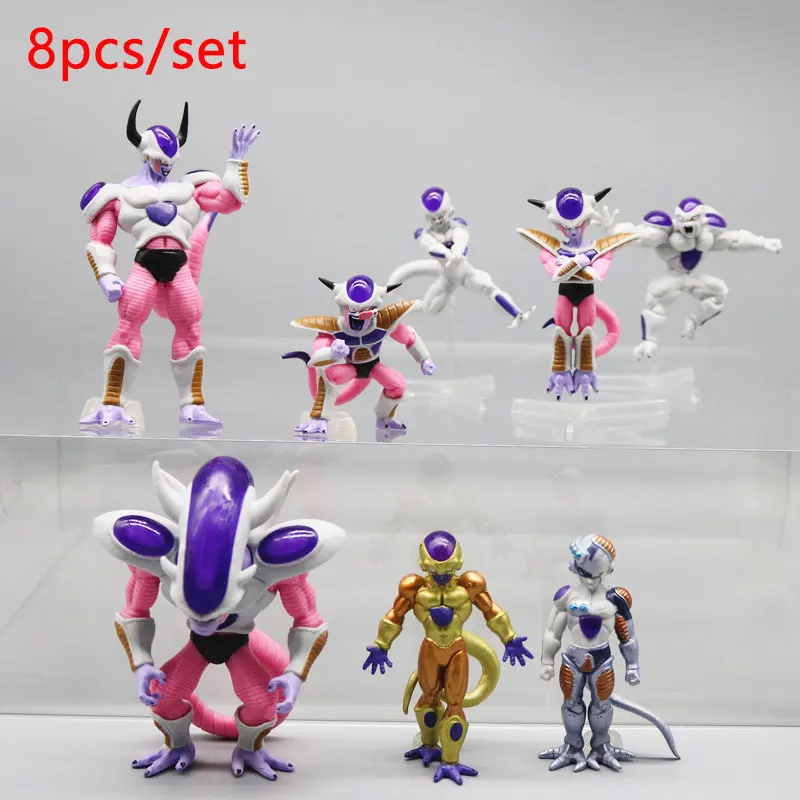 8pcs/set Dragon Ball Z Figures King Cold Frieza Figurine Anime DBZ Freezer Action Figure PVC Collection Model Toys For Kids Gift