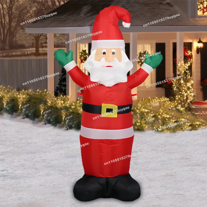 Christmas Outdoor Ornament 4FT Beckoning Santa Claus Inflatable Air Mold