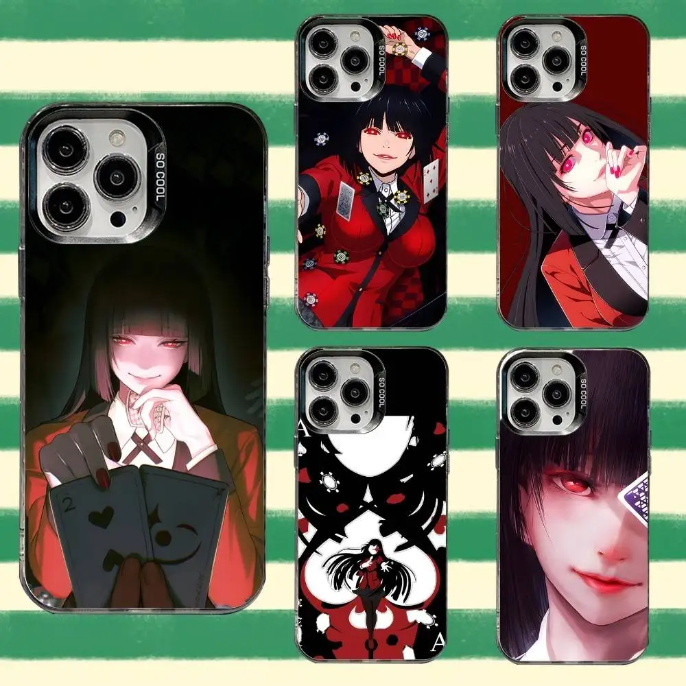 

Kakegurui Jabami Yumeko Phone Case For iPhone 16,15,14,13,12,11,8,7,Pro,Max,Plus,Mini,XS,SE Anti Fall Black Matte Hard