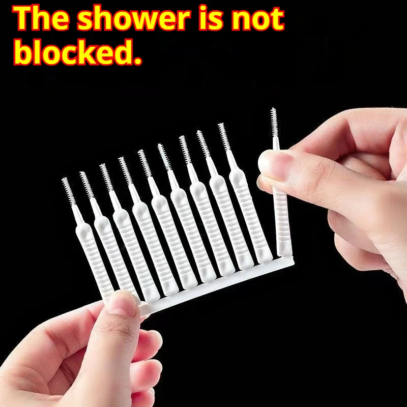 10-50 Shower Cleaning Brush Bathroom Micro Nylon Brush Nozzle Anti-clogging Cleaning Tools Bathroom Accessories