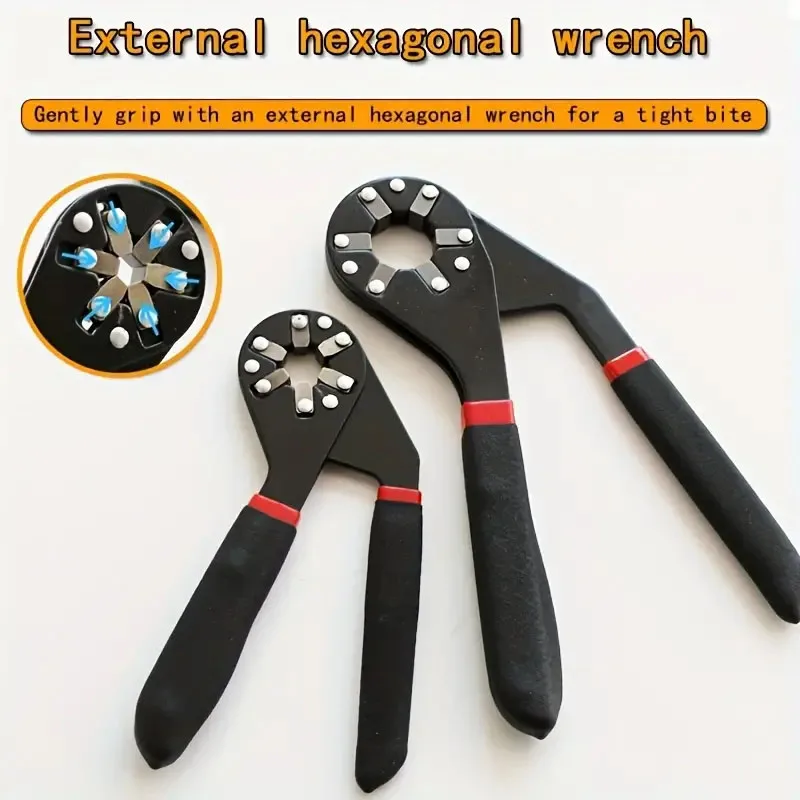 

8 In Multifunctional Adjustable Universal Wrench with Chrome Craftsman Wrench Clamp Grip Multifunctional Repair Hand Tools