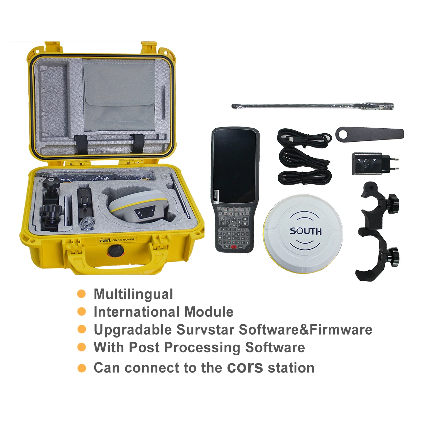 SOUTH Galaxy G3 Cheap Price International Module Rtk Dual Frequency Gps Receiver Gnss Rtk With Post Processing Software