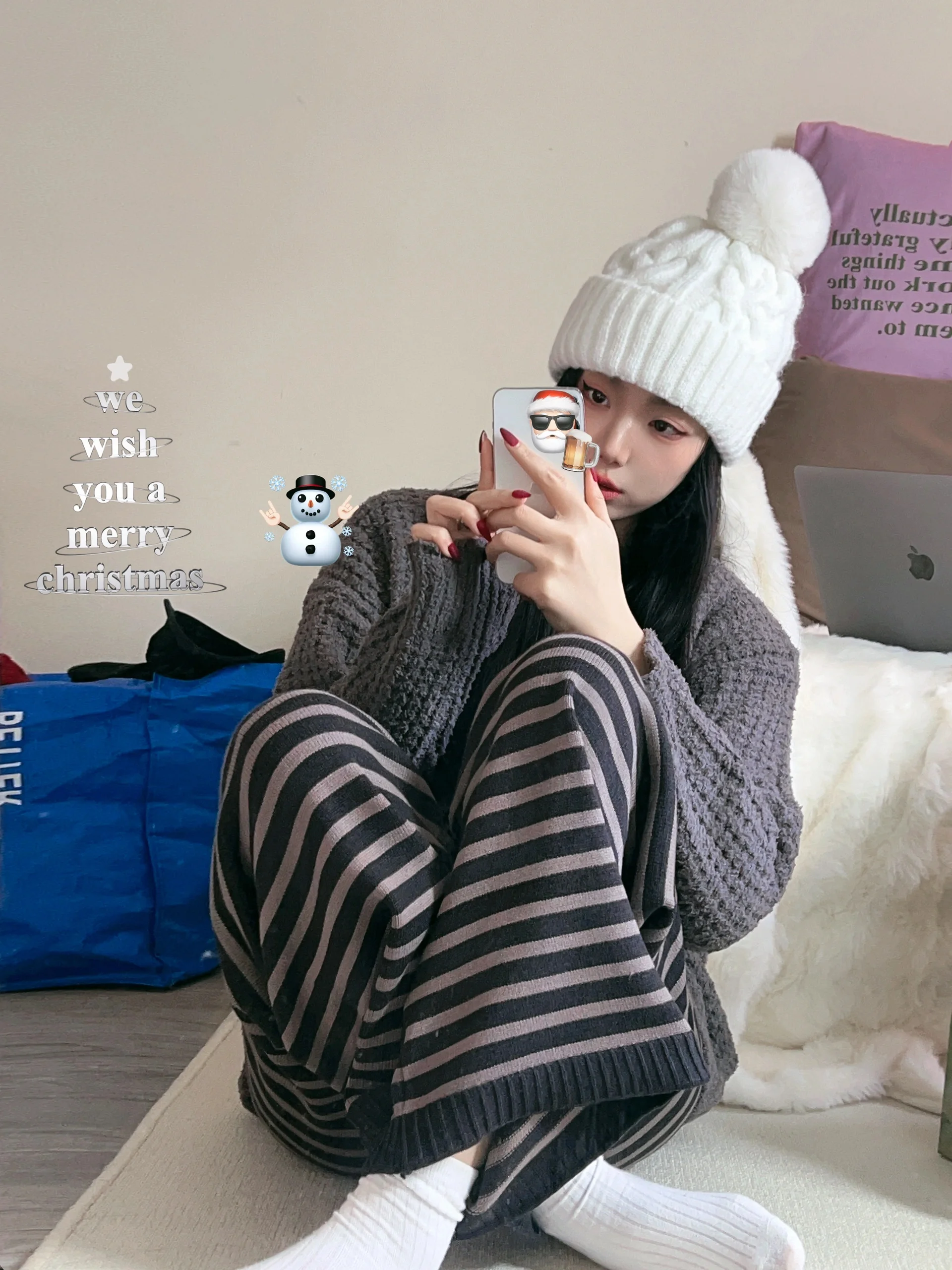 

Женские вязаные брюки в полоску с широкими штанинами, повседневные, свободного кроя, драпирующиеся, для весны, осени и зимы, удобные для прогулок