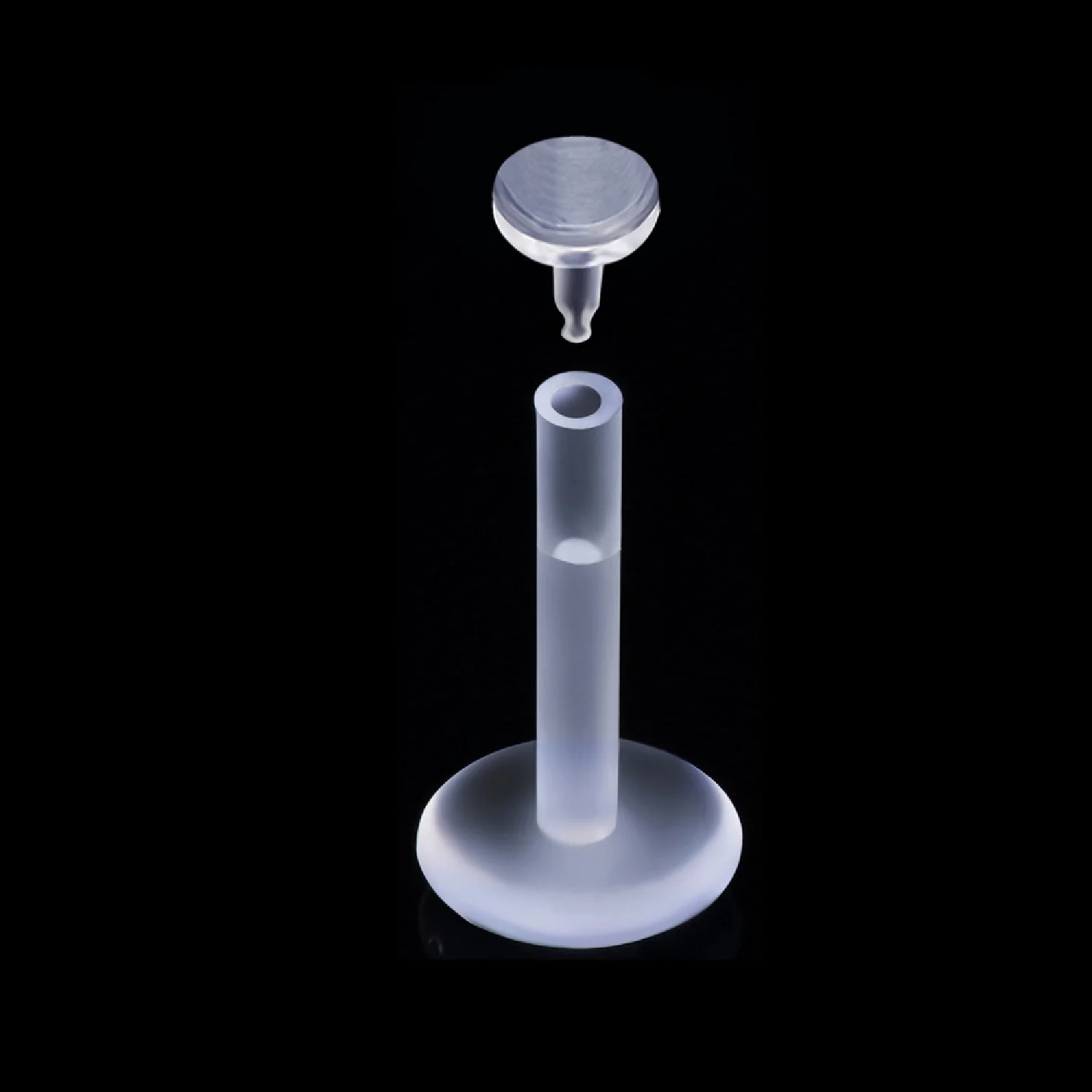 Bulk Acrylic Push In 16g 1.2mm & 14g 1.6mm Labret Ring Bar Bioflex Monroe Lip Stud Ear Tragus Clear Retainer Piercing