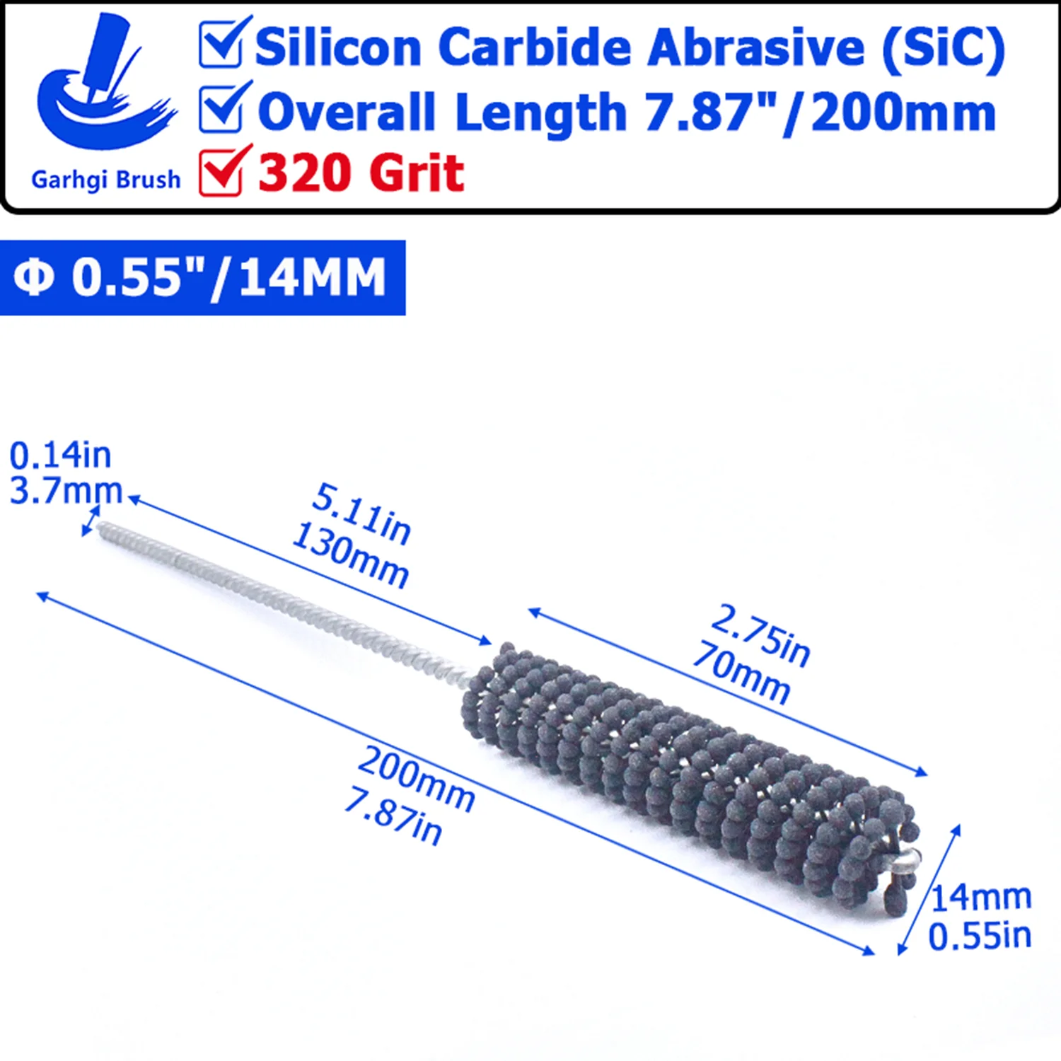 320Grit Zylinder Hone Ball Pinsel Werkzeug Siliziumkarbid Metall Motor Ventilführungen Entgraten Carbon Entfernung Crosshatching Polieren