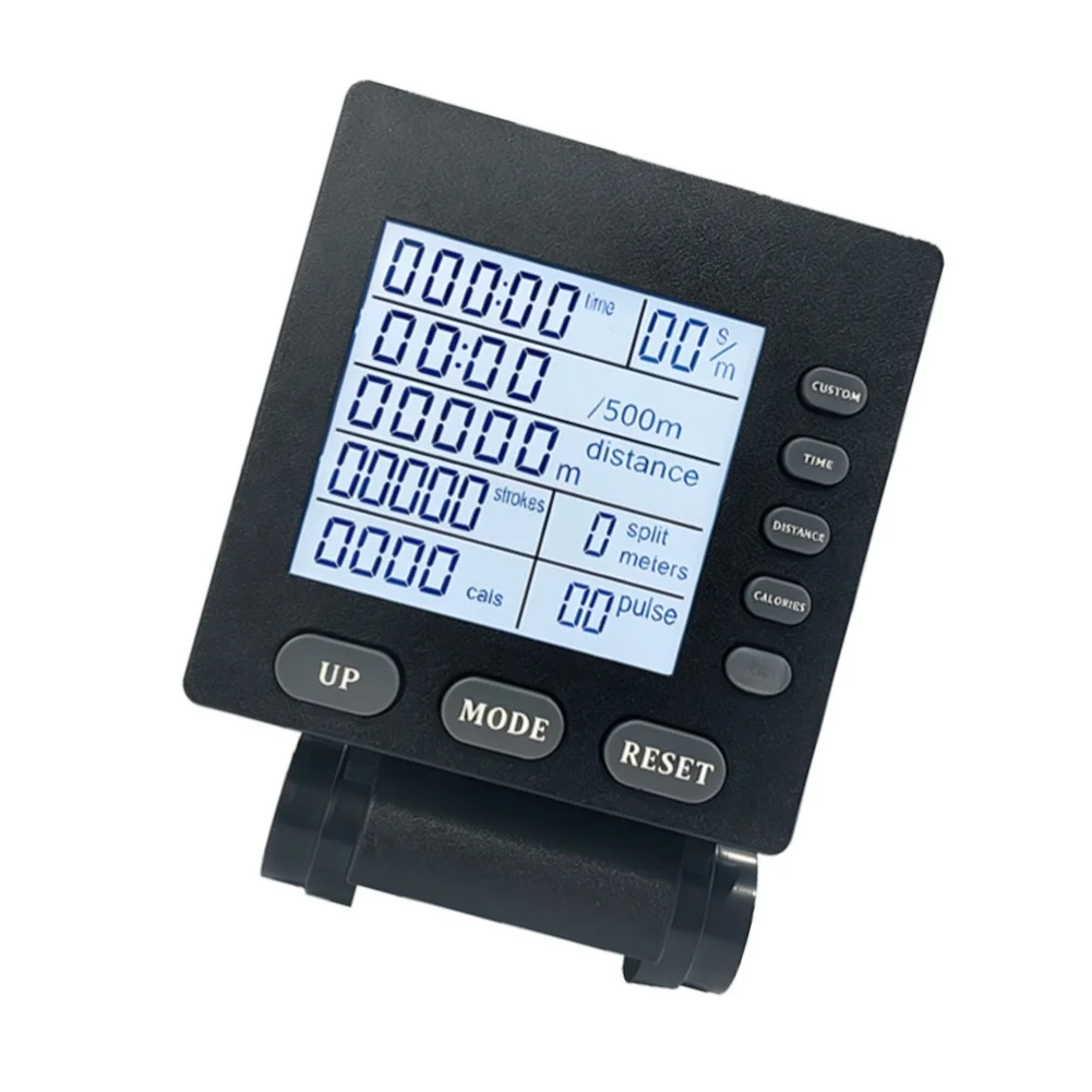 LCD Console Compatible with Ski Machines for Monitoring Time Speed Distance Strokes Calories and and Setting Target Goals