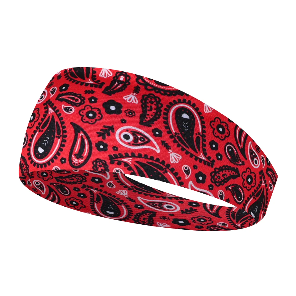 Women Men Sweatband Non Slip Elastic Sweat Hairbands Turban Fabric Hair Bands Workout Yoga Running Sport Hair Wrap Accessories