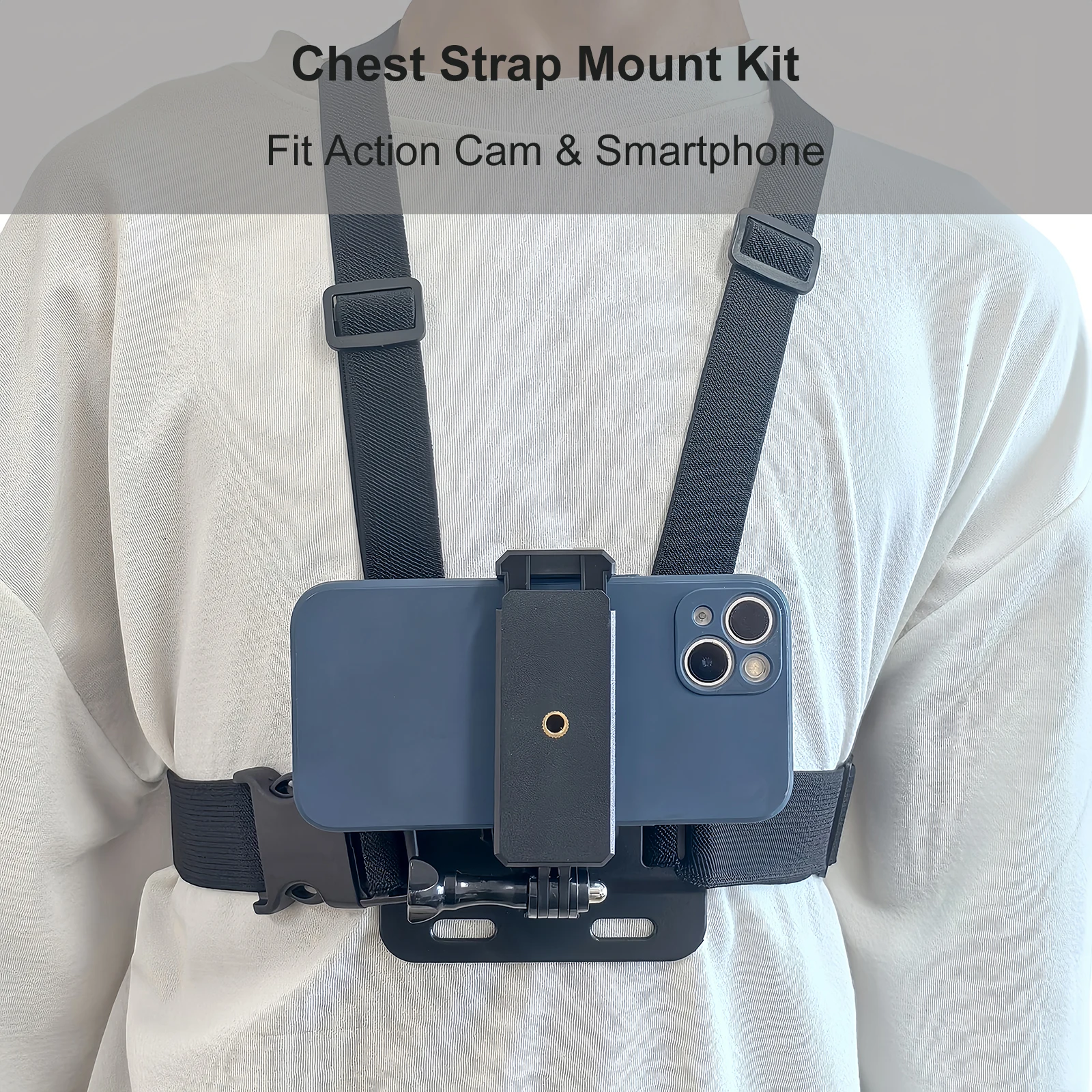 Adjustable Chest Mount Head Strap for GoPro Hero 13 12 11 Insta360 DJI Osmo AKASO Action Camera POV Vlog Shooting Accessories
