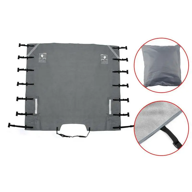 Caravan Towing Cover Waterproof Dustproof RV Front Cover Motorhome Front Protector Equipped with 7 adjustable fixing straps