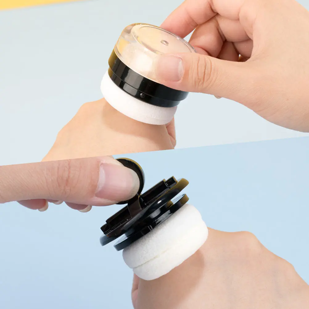 

4Pcs Loose Powder Case Durable Safe Wear Resistant Home Salon Travel Portable Translucent Container Box Makeup