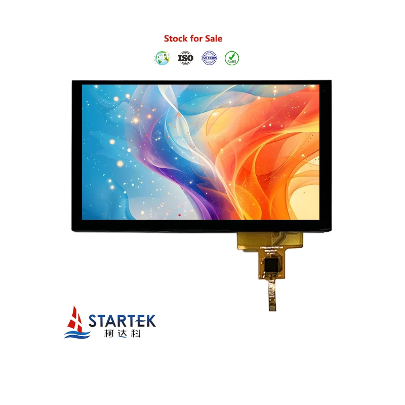 6.2 Inch 1024x600 Landscape Orientation IPS LVDS High Brightness High Contrast TFT LCD Capacitive Touch Panel