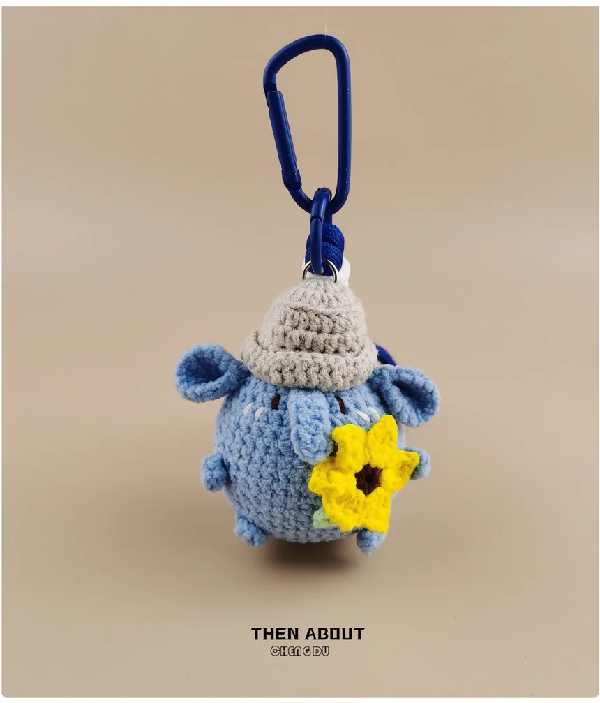 Dumpy sunflower elephant bag pendant pendant Keychain pendant niche senior gift