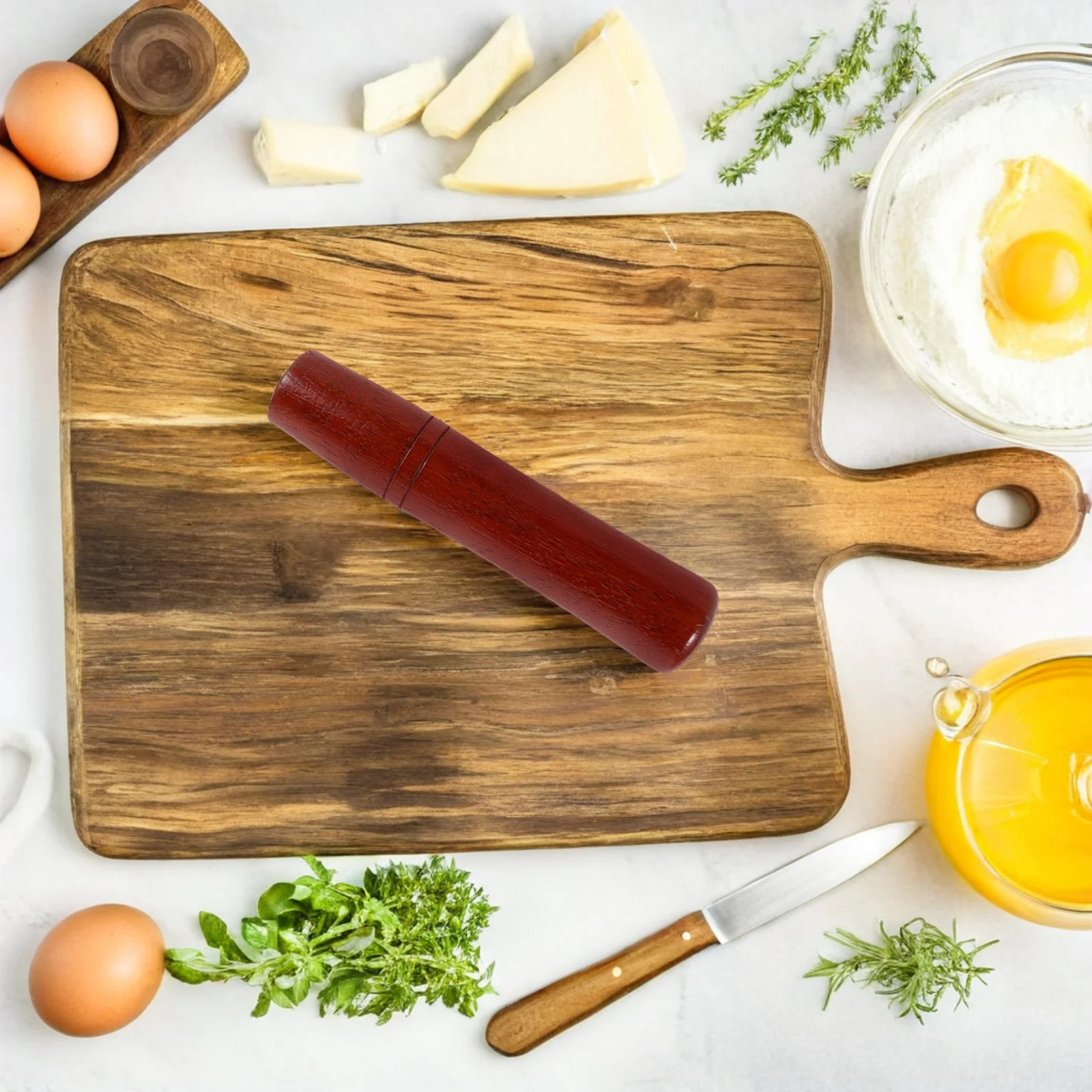 

Beech Wood Pan Handle: 3.5Cm Hole Fit For Skillet Wok Saucepan Heat Resistant Non Slip Replacement Handle Detachable Cookware