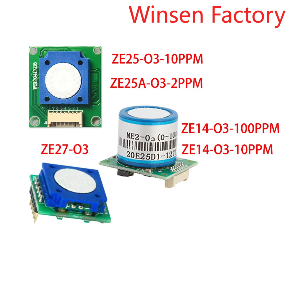 2pcs Winsen ZE25-O3/ZE25A-O3/ZE14-O3/ZE27-O3/ZE03-O3/ZE12A-O3 Ozone Sensor Modules Range of 0-10ppm/0-2ppm O3 Sensor UART Output