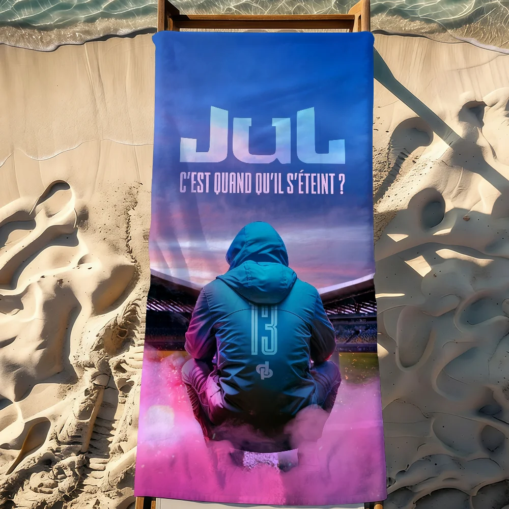 Rapper J-Jul Popular Towel Sports Quick Dry Travel Camping Gear Sandproof Soft Light Large Beach Towel