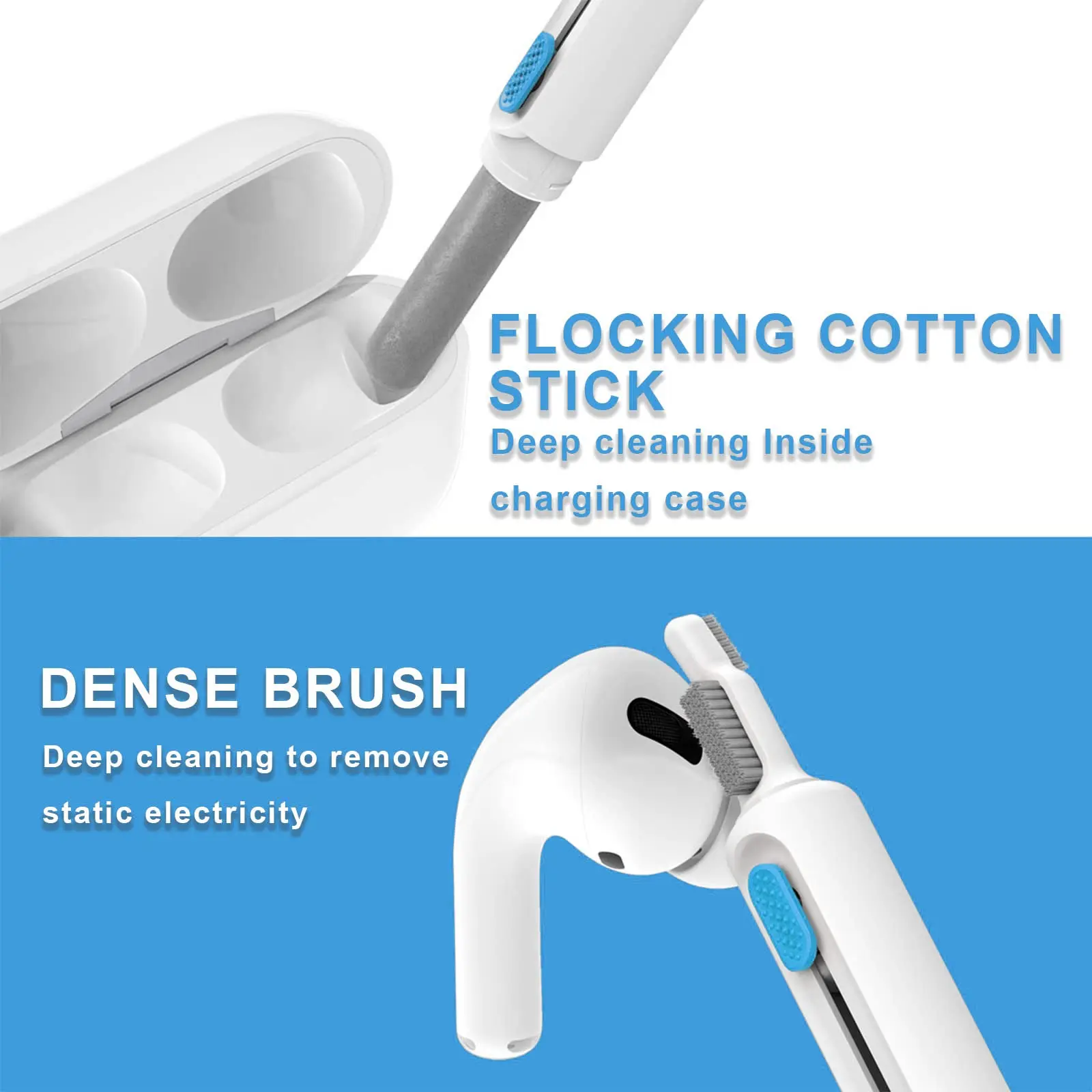 Kit di pulizia elettronica con supporto per telefono spazzola per tastiera strumento per la pulizia delle cuffie detergente per schermo per MacBook iPhone Airpods pro