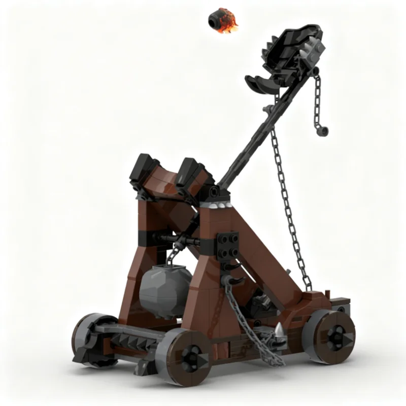 216pcs MOC Siege Gondor Orc Trebuchet The Hobbit Lord The Rings The Rings Model Building Blocks Architecture Display Collection