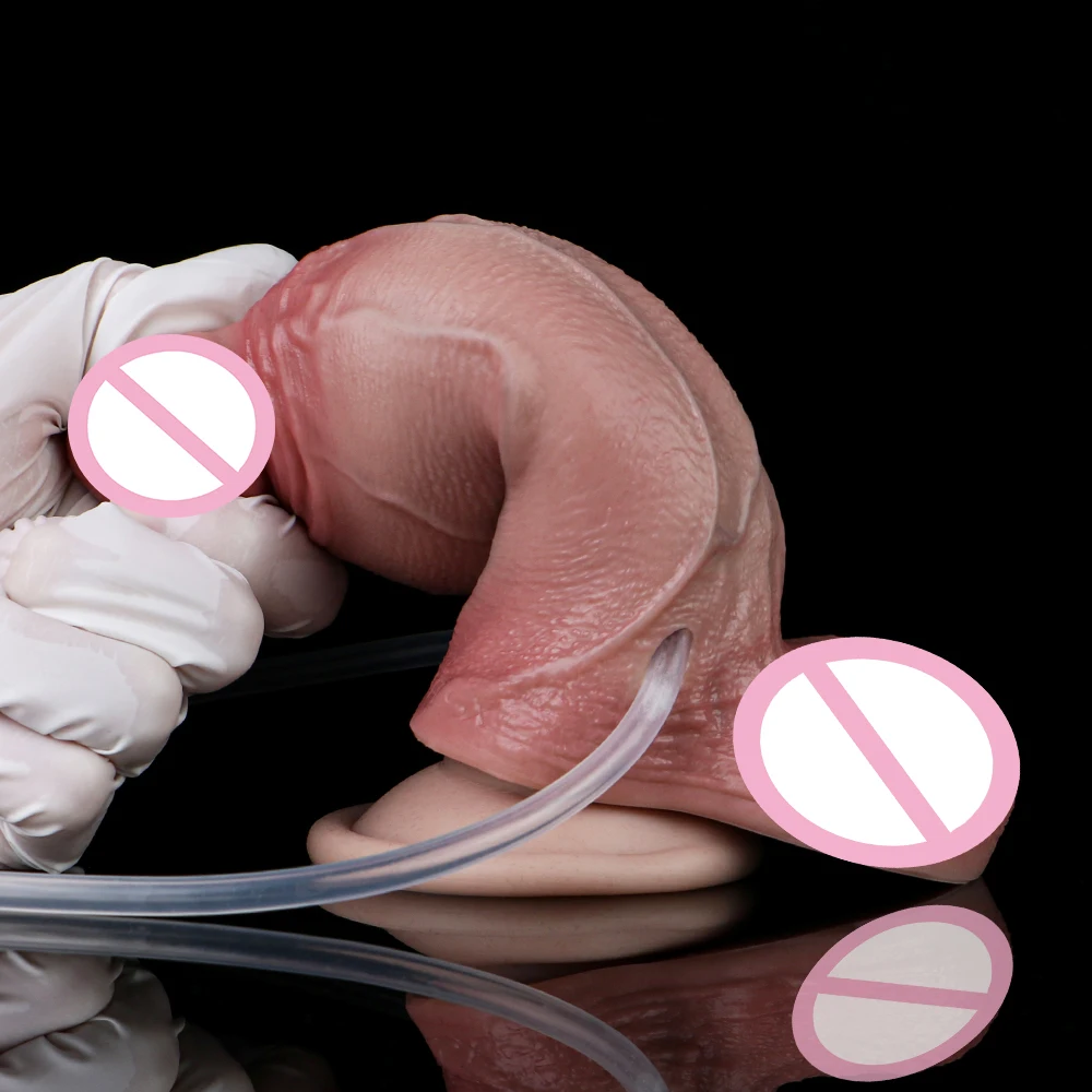 LEZEE نفخ دسار التدفق القضيب قضبان اصطناعية واقعية القذف الإناث نفخ الاستمناء المكونات الشرج الجنس لعب للنساء #6