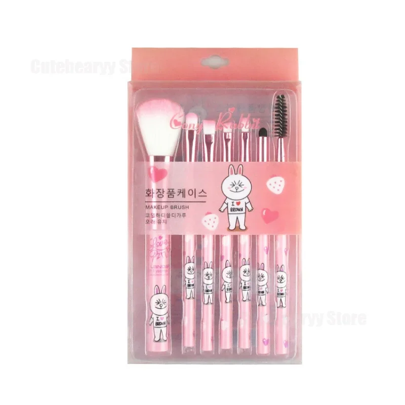 Hello Kitty Set di pennelli per il trucco con scatola pennello per ombretti per labbra pennelli cosmetici professionali Mini strumento di bellezza