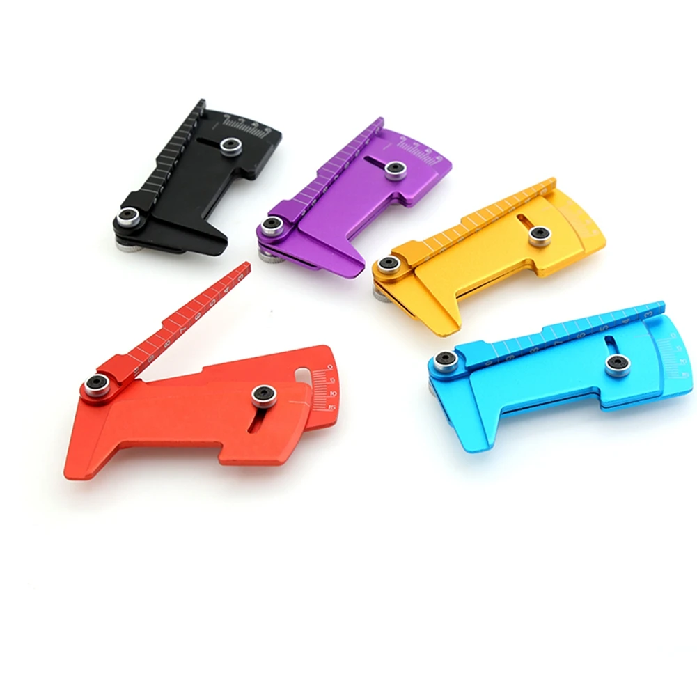 1 Pcs Metal Camber Gauge&Ride Height Gauge Tool/Ruler for Adjusting Height and Wheel Rim Camber RC Model Car HSP,Purple