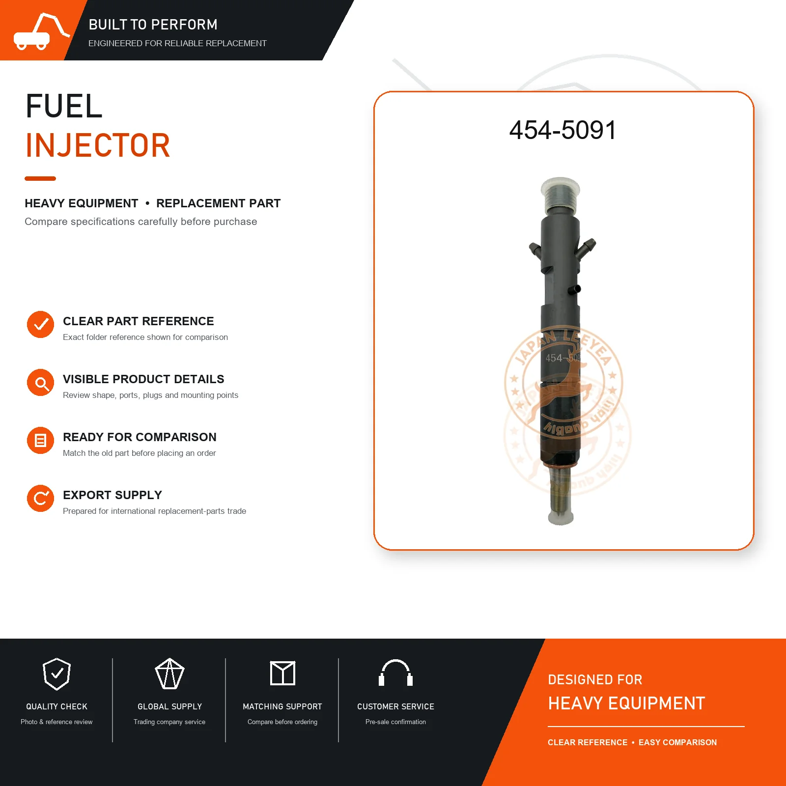 Fuel Injector 454-5091 for 320D2 320D2 GC 323D3 Diesel Engine Replacement