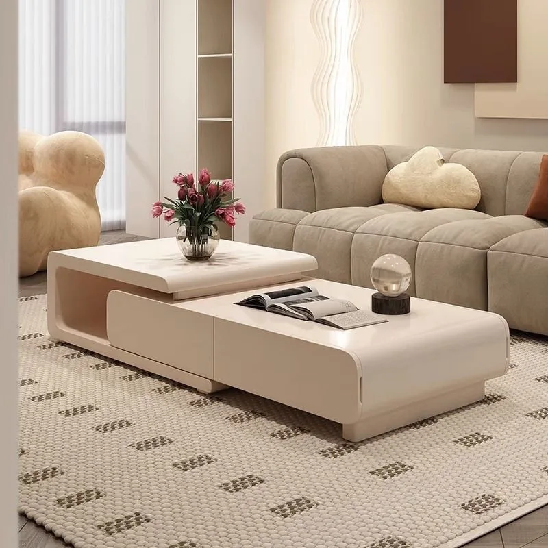 Organizer Square Coffee Table Multifunction Floor Nordic Display Coffee Table Rectangular Storage Meuble De Salon Furnitures