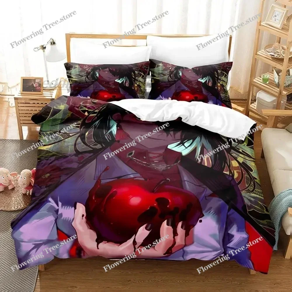 Hololive Vox Akuma Bedding Set Single Twin Full Queen King Size Bed Set Aldult Kid Bedroom Duvetcover Couette Imprimée Enfants02