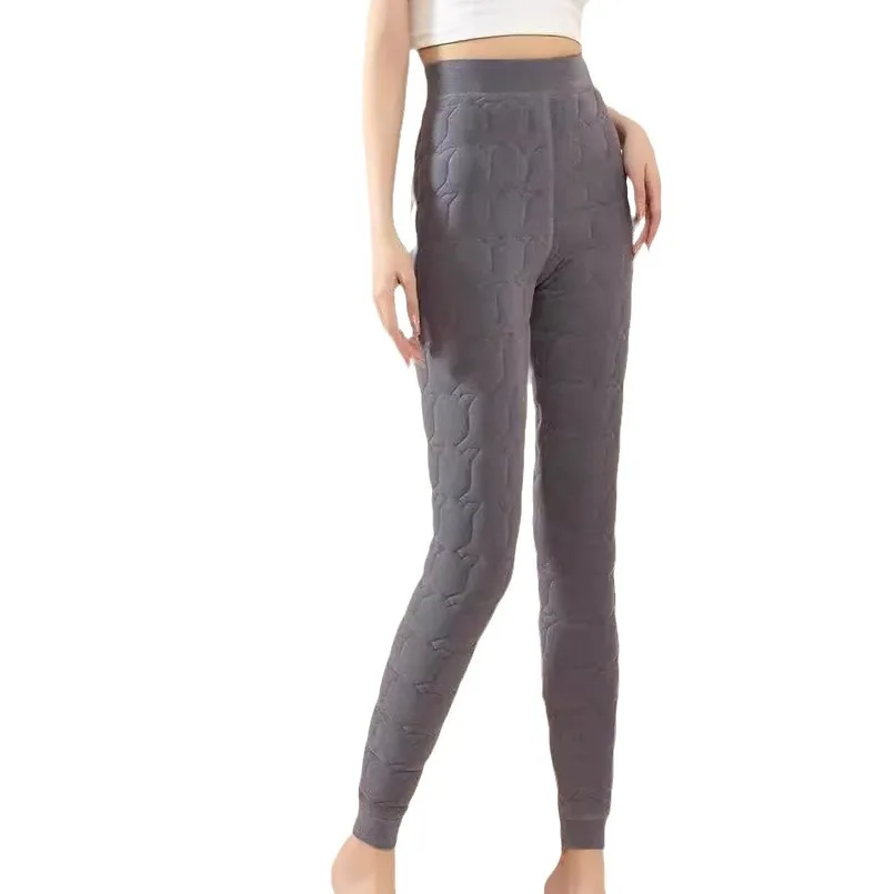 Pantalones térmicos de lana 100% para mujer, mallas gruesas con forro polar de cintura alta para invierno, ло onderdelenроткие жletiе PT-622