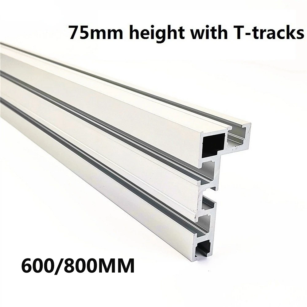 

75 Type 600/800MM T Track T Slot Miter Track Stop Woodworking T-tracks Aluminum Table Saw Fence Workbench Woodworking Tools DIY