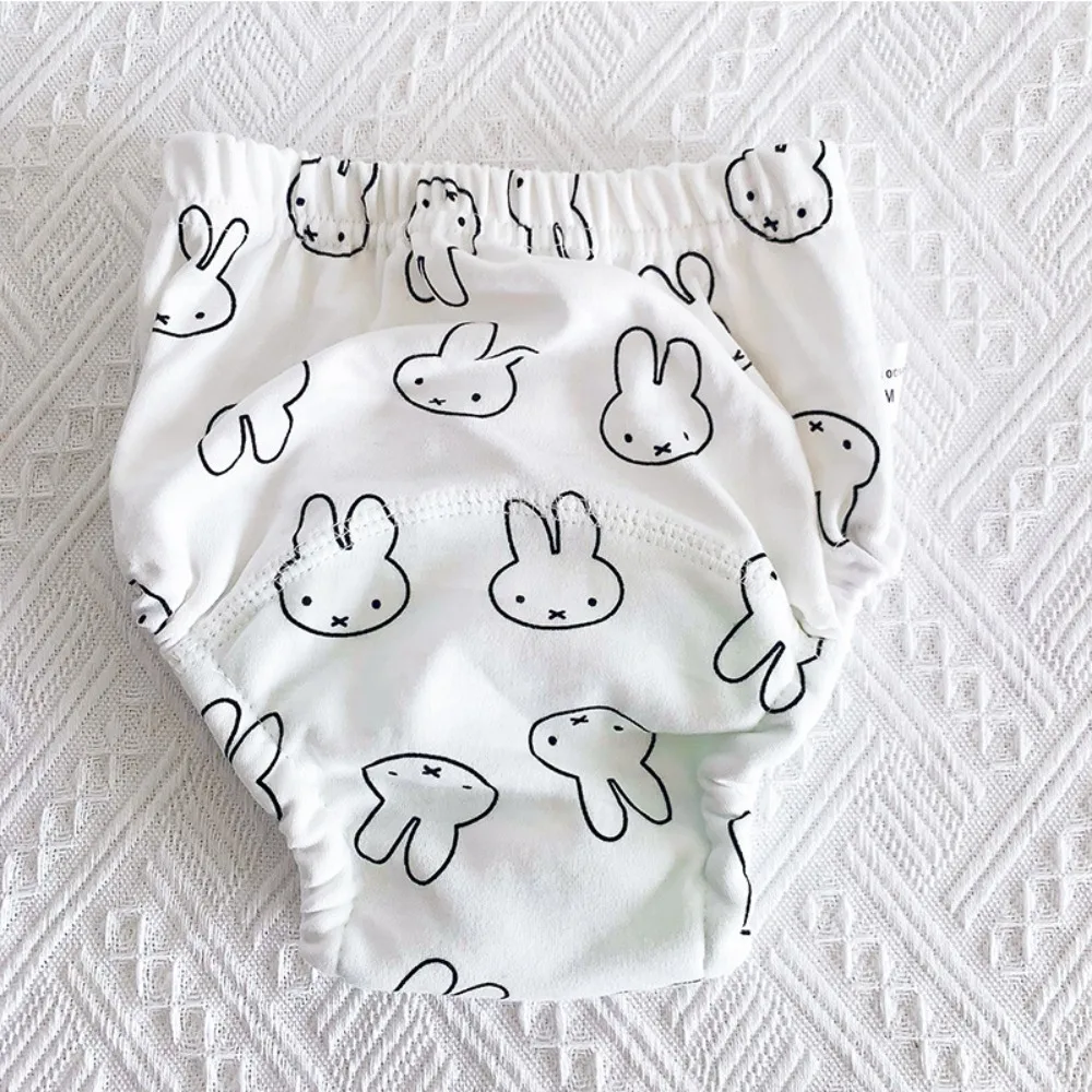 3 Pieces/lot Baby Training Pants 6 Layers Bebe Cloth Diaper Reusable Washable Cotton Elastic Waist Cloth Diapers 8-18KG Nappy