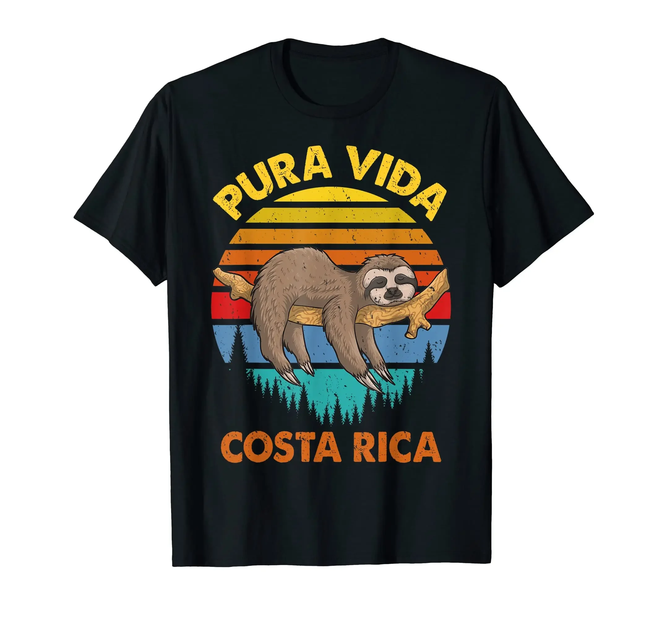 

T Shirts 100% Cotton Costa Rica tshirts for mens designer clothes manga vintage anime clothes Pura Vida Sloth MEN WOMEN UNISEX