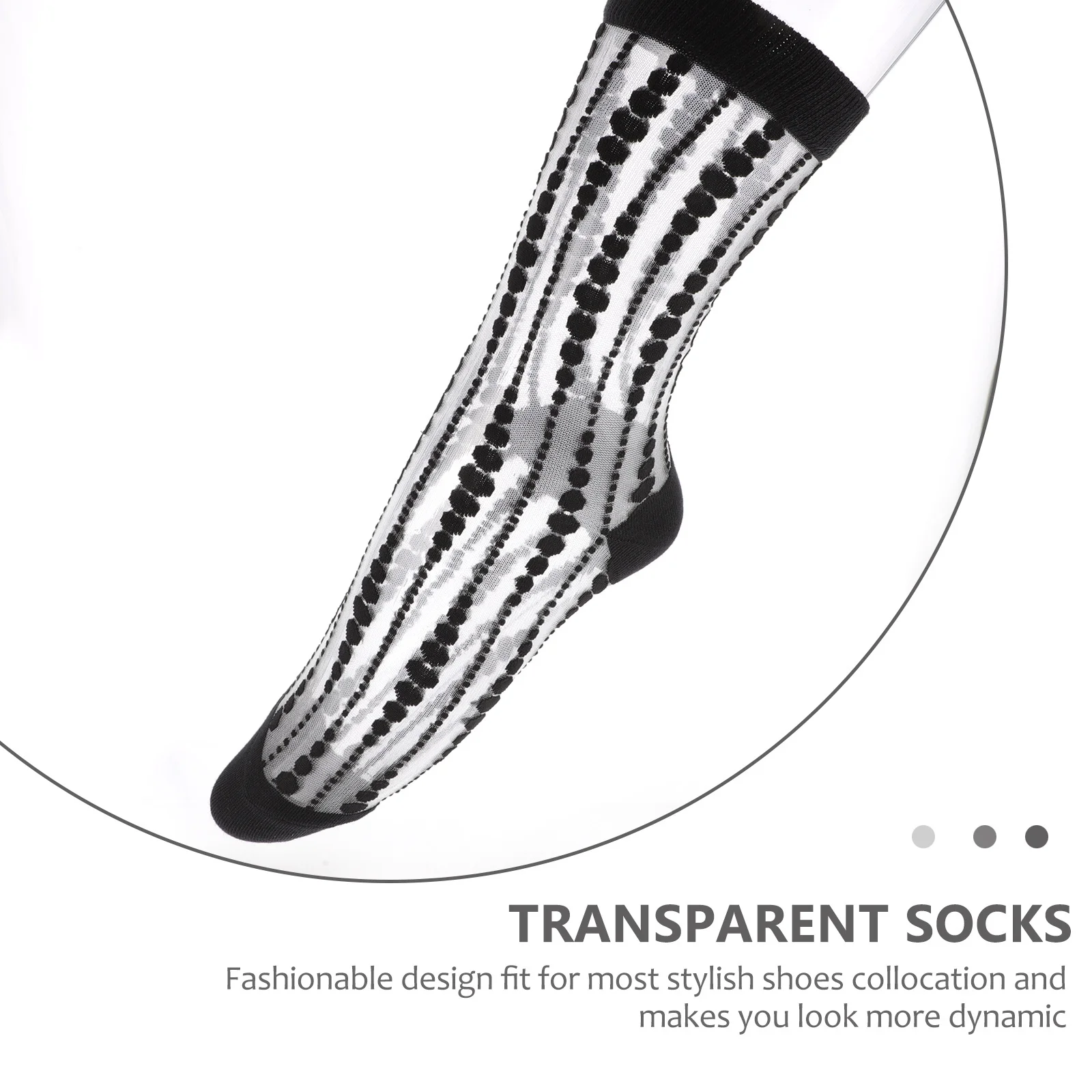 

1Pair Student Transparent Socks Fashionable Comfortable Anti Skidding Everyday Wear Party Cosplay