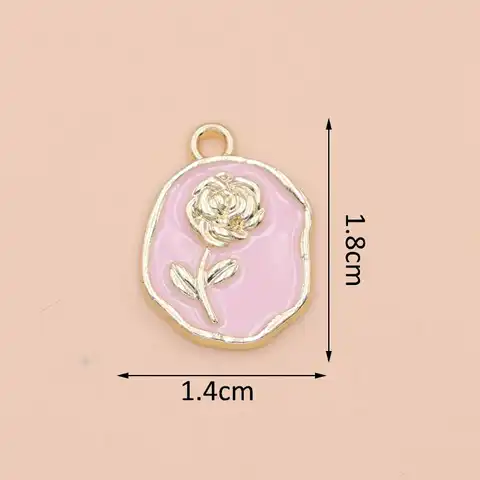 टीमर 5 पीस/लॉट गुलाब आकर्षण स्टेनलेस स्टील सोने के रंग फूल संयंत्र लटकन हार बालियां DIY आभूषण बनाने के लिए थोक 10 best sales गुलाब के आकर्षण - №7