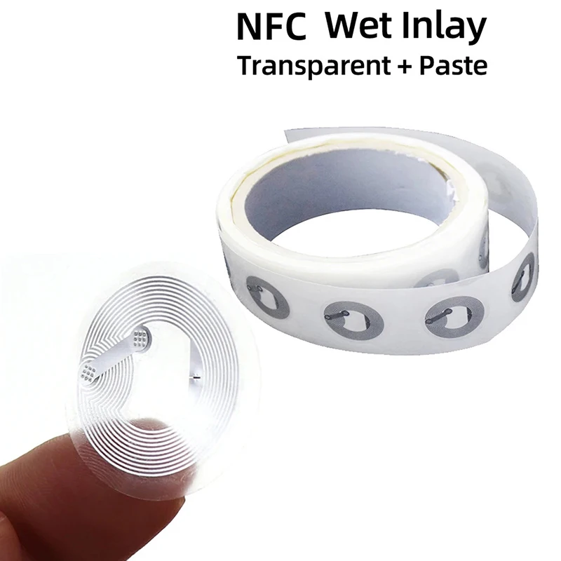 10pcs Ntag213 Ntag215 NFC Tag Sticker 13.56MHz ISO14443A Label Phone Available RFID Adhesive Label