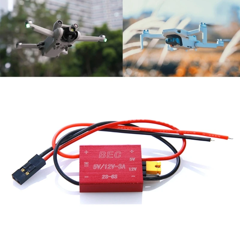 5V / 12V 2S~6S UBEC 5V 3A Lowest RF Noise BEC Full Shielding Antijamming Switching Regulator For FPV