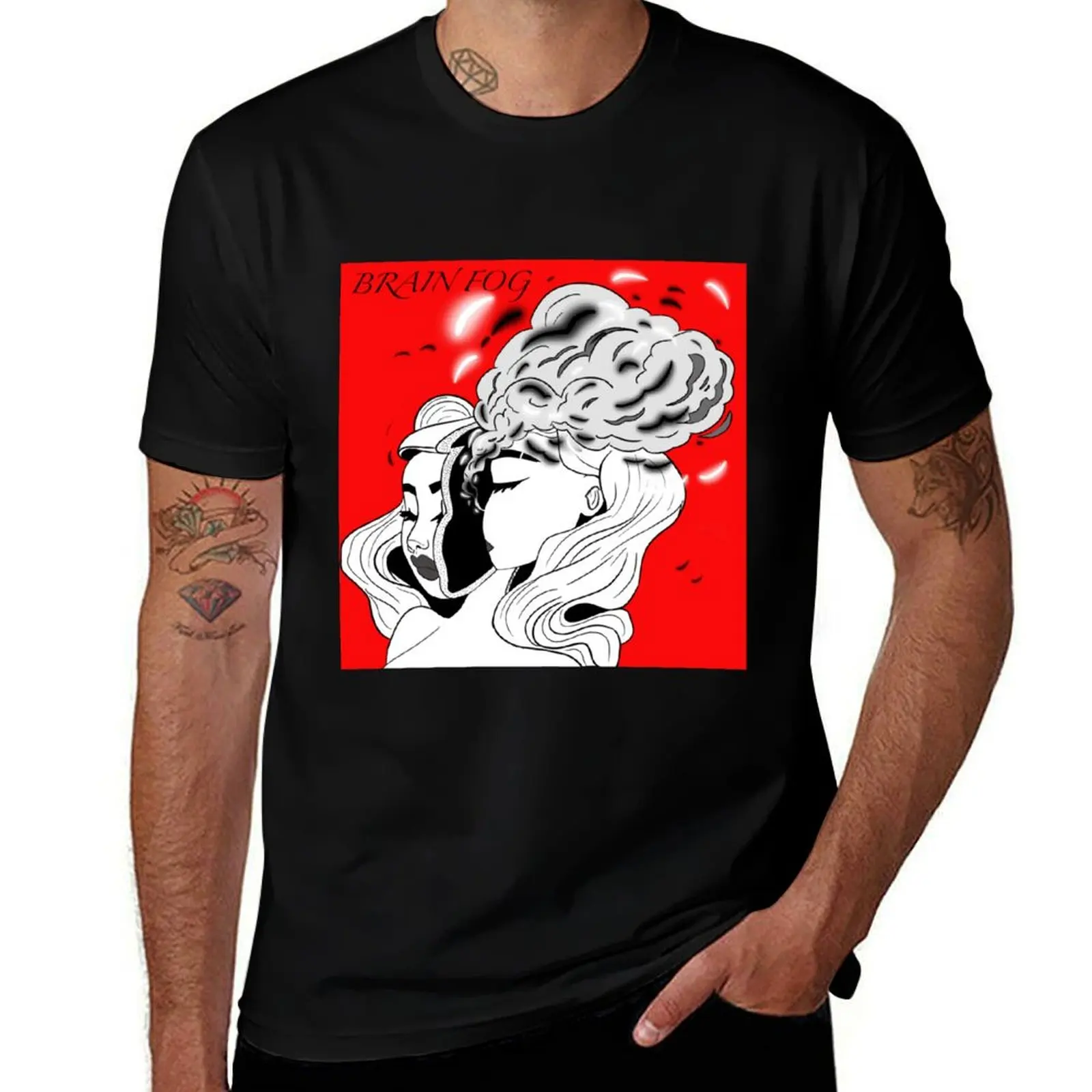 Brain Fog T-Shirt Plus Size Solid Color T-Shirt