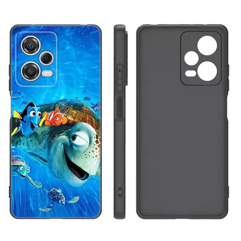 Finding Nemo Dory Black Silicone Phone Case For Xiaomi Redmi Note 9 10 11 11S 11T 12 13 Pro 5G Plus 9S 10S 12S