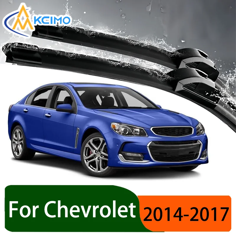 

Silent Black Front Wiper Blades Set for Chevrolet SS 2014–2017 2015 2016 Auto Windscreen Windshield Window Wiper Accessories