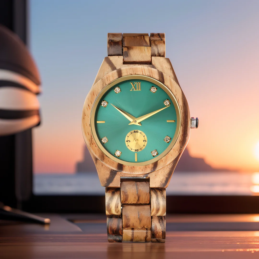 Wood Wrist Watch For Women Simulated Diamond Dial Clock Wife Girlfriend Fashion Anniversary Gifts Luxury Wooden Watches Ladies