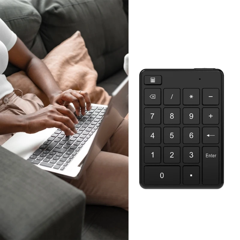 Bluetoothcompatible Number Keyboard Wireless Numeric Keypad for Pad Laptop Rechargeable Digital Numpad