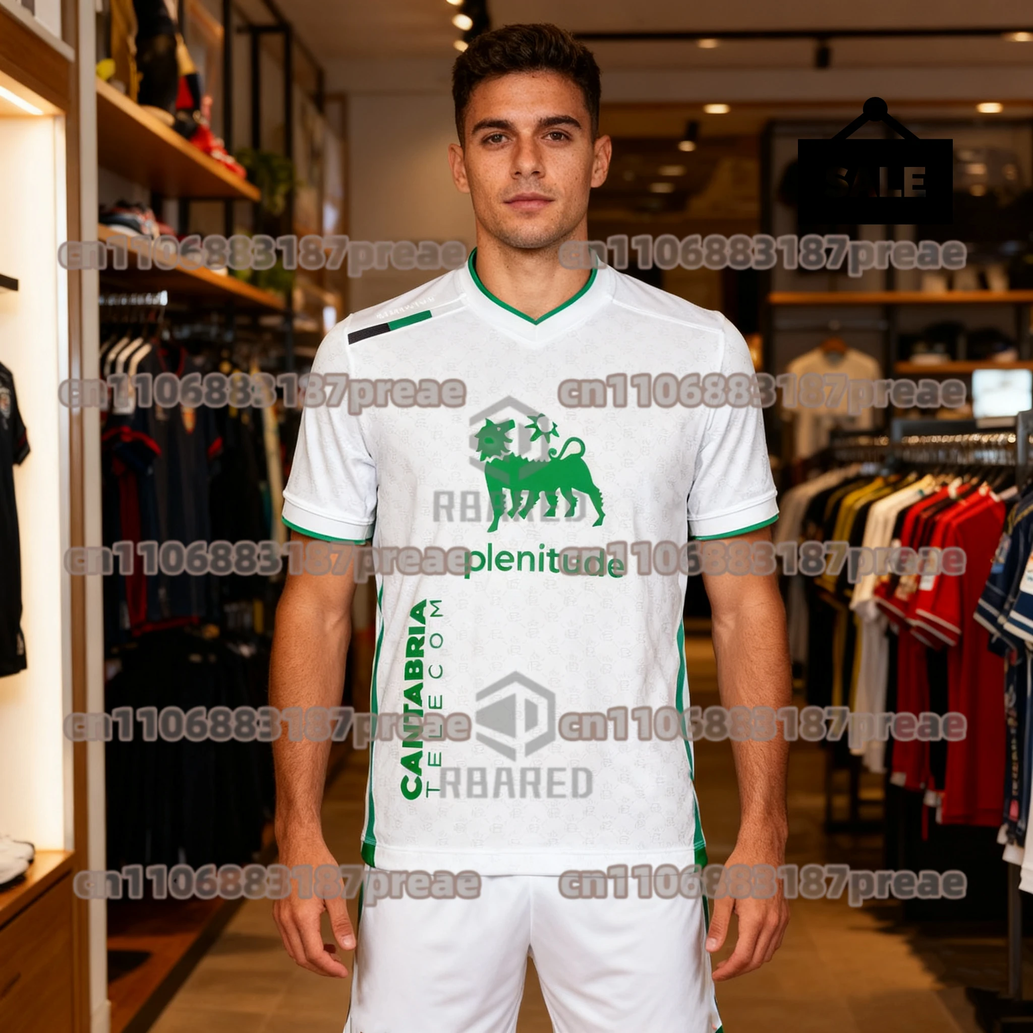 قمصان صيفية عصرية وجيدة التهوية لعام 2025، زي فريق سانتاندر الرياضي مطبوع ثلاثي الأبعاد، قمصان رياضية محايدة للرياضات الخارجية