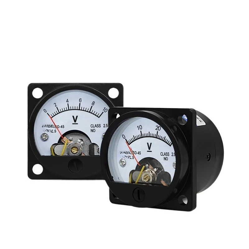 Industrial Pointer DC Voltage Meter SO45 Panel Mount Voltmeter Customizable DC 1-300V Analog Voltage Monitor For Power Cabinet
