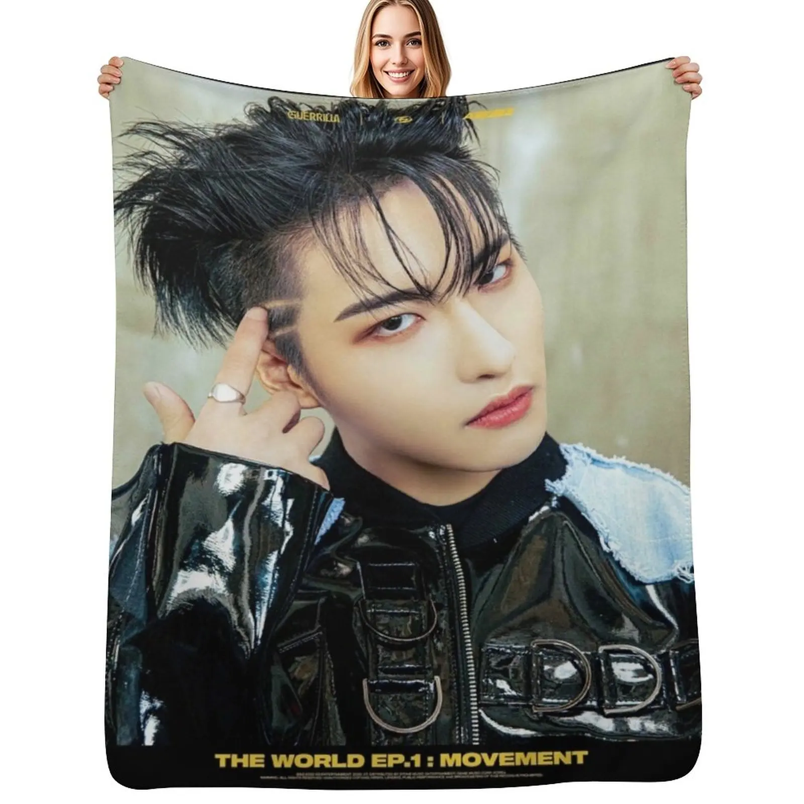 

Seonghwa - Ateez Throw Blanket christmas gifts Furrys Blankets