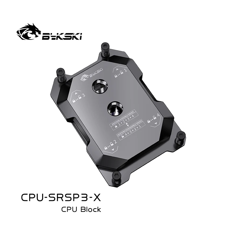 Bykski CPU-SRSP3-X CPU All Metal Water Block Cooler For AMD TR4 AI Cloud Computing Liquid Cooling Copper Radiator