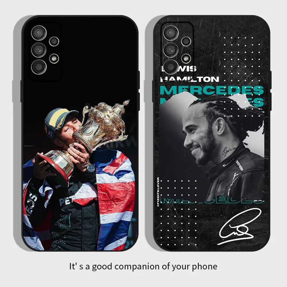 

F1 Racing 44 L-Lewis H-Hamilton Phone Case For Samsung Galaxy A13,A21s,A22,A31,A32,A52,A53,A71,A80,A91 Soft Black Cover