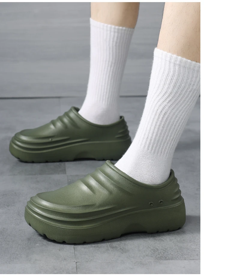 Hotel-Kochschuhe, Ganzjahres-Arbeitsschuhe, rutschfest, wasserdicht, ölbeständig, Herren-Freizeitschuhe, vielseitig einsetzbar, leichte EVA-Outdoor-Gartenschuhe – Detail 18